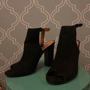 Black open toed heels